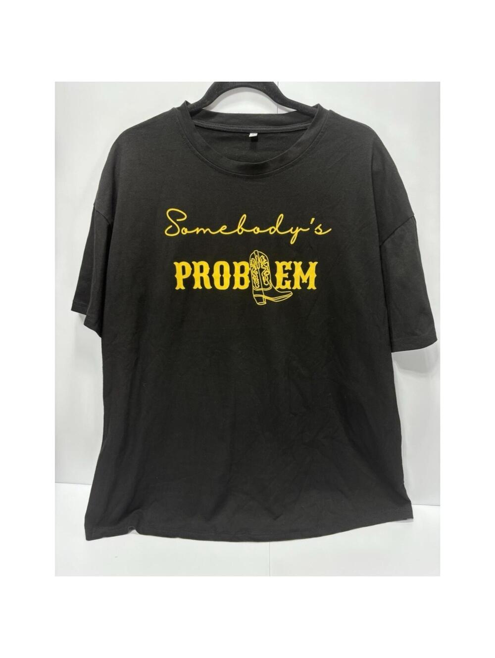 Morgan Wallen Somebody’s Problem Country Cowboy Boot T-Shirt XL Black Shirt New